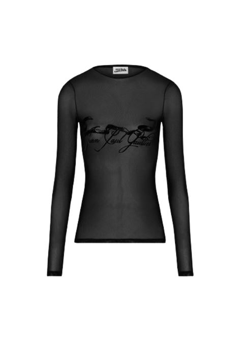 top l/s tattoo ruban donna nero JEAN PAUL GAULTIER | 25/34-F-TO281I-T00500
